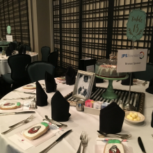 Table setting for 10 at country club