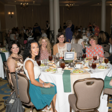 Table of guests at luncheon