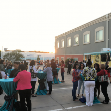 Outdoor reception with food truck