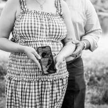 Courtney and Kameron with baby photo.