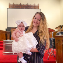 Kimberly and her baby