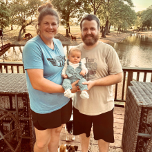 Kendra and her husband with Kassie