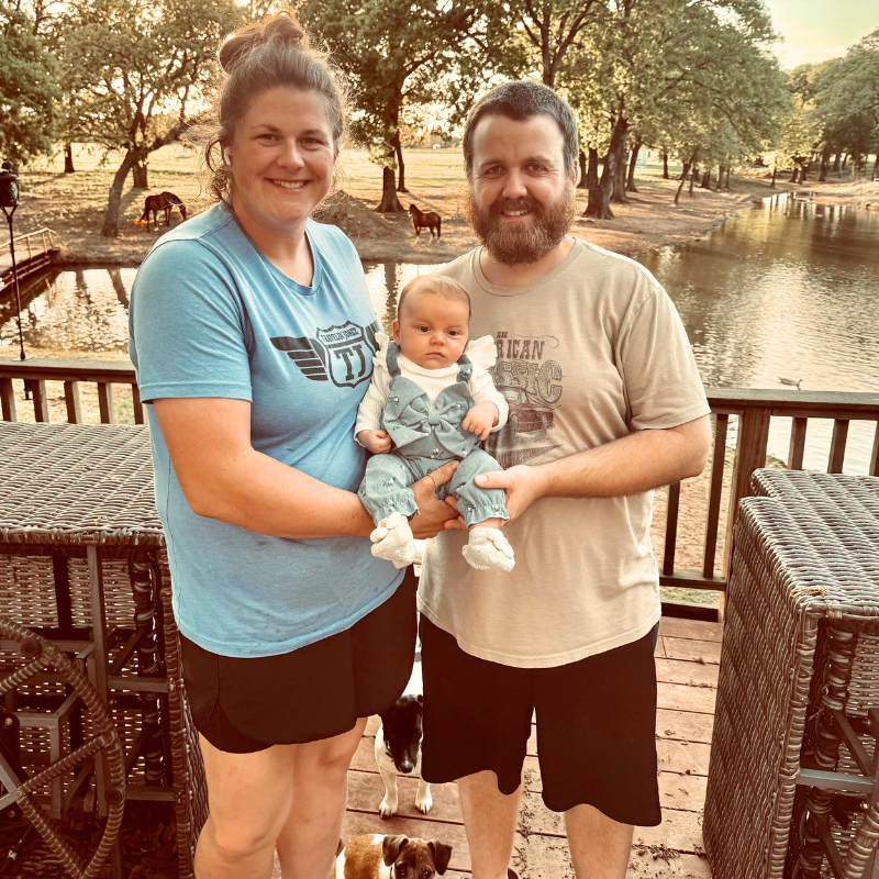 Kendra and her husband with Kassie
