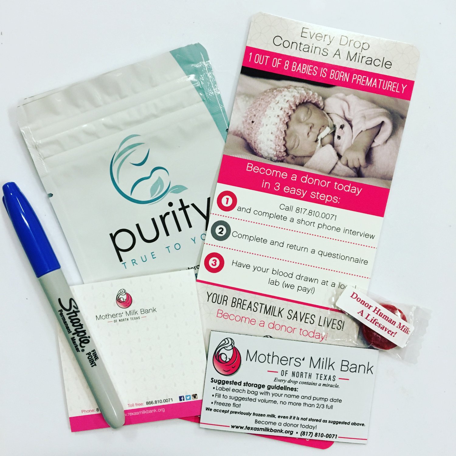 Informational materials for Mothers' Milk Bank